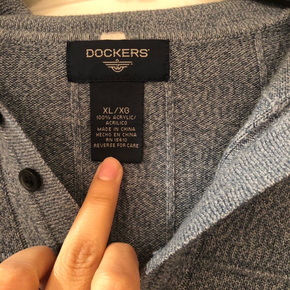 Dockers Button Collard Pullover - image 8